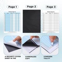 300 Pack Patient Sign in Sheets Carbonless 3 Part Patient Sign in Label Forms…