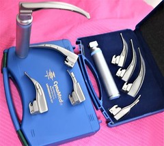 PREMIUM SET OF 5 LARYNGOSCOPE MACINTOSH MAC INTUBATION BLADES ANESTHESIA