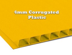 4mm Corrugated Yellow Plastic Sheets 18×24 24×36 24×48 36×36 Coroplast Sign SALE