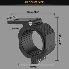 1 Pair Aluminum Mounting Bracket Kit Tube Clamp for 2.125 2.25 2.375 2.5