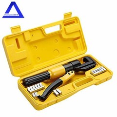 10 Ton Hydraulic Crimper Crimping Tool Wire Battery Cable Lug Terminal W/ 8 Dies