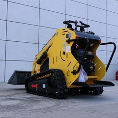 RATO Mini Skid Steer Loader 13.5HP Engine Tracked Compact Stand-on +4 Attachment