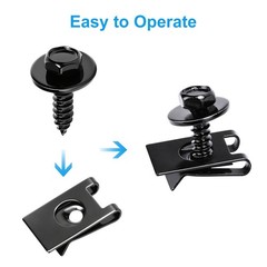 50PCS Universal M4.2 Fender Liner Screws U-Nut Clips Car Engine Splash Fasteners
