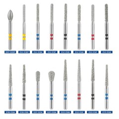 AZ Dental Zirconia Oxide Cutting Diamond Burs ceramic Drills FG1.6mm 10Pcs/Pack