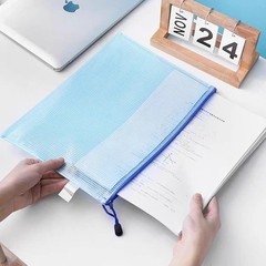 15 pcs Mesh Document Pouch, Letter A4,A5,A6, Red, Blue, Yellow, Green, White