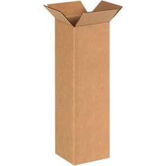 PARTNERS BRAND 6x6x20 Tall Corrugated Boxes, Tall, 6L x 6W x 20H, Pack of 25 | S