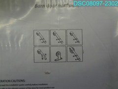 SDH-0066-21-BK Smart Standard Black Barn Door Hardware Kit