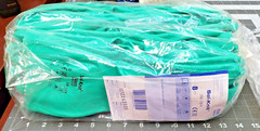 12 Pair Ansell 39-124 Alpha-Tec Sol-Knit Chemical Resistant Gloves, Size 8 [E1S2