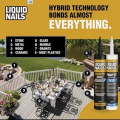 Liquid Nails Fuze It MAX 9 OZ Interior Exterior Construction Adhesive.