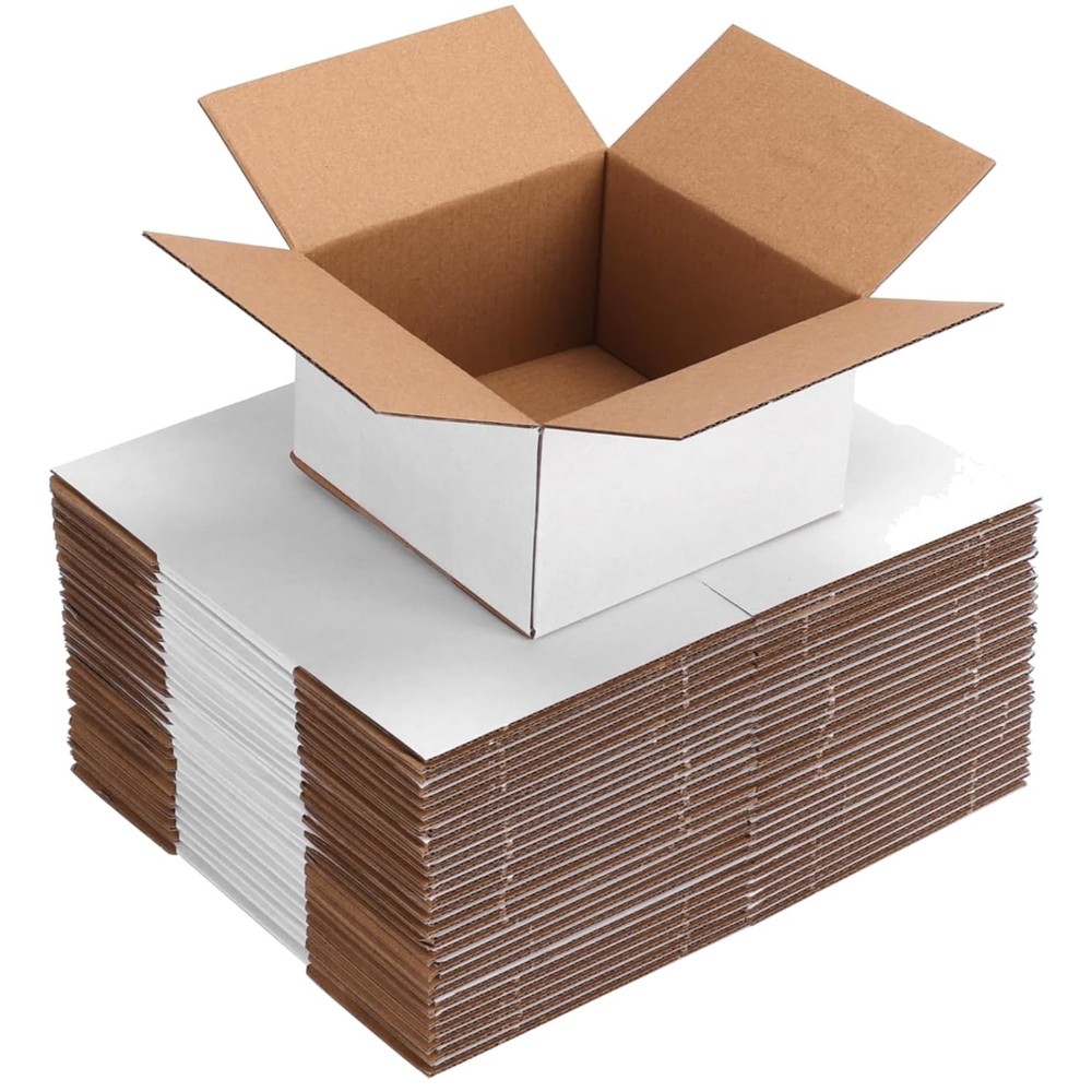 Durable 30 Pack White Corrugated Shipping Boxes – Lightweight & Easy to Assemble