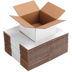 Durable 30 Pack White Corrugated Shipping Boxes – Lightweight & Easy to Assemble