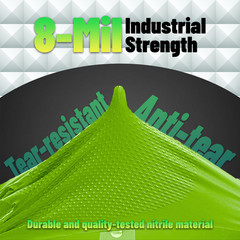 GP Craft Green Nitrile Gloves Disposable Latex-Free (100/count) 8 Mil Thick