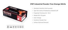 8 Mil Orange Heavy Duty Thick Nitrile Industrial Gloves Case 1000 PCS – S M L XL