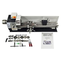 WM210V Precision Metal Bench Lathe Inch Thread Brushless Motor Double Chuck