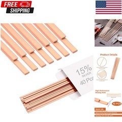 15% Silver Brazing Rods AWS Bcup-5 40 Sticks Silver Solder Phos Copper Brazing A