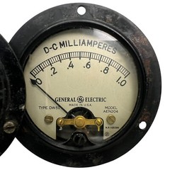 General Electric GE Model AEN 204 DW-51 0-1 Milliamperes DC Panel Meter Tested