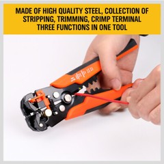 Self Adjusting Insulation Wire Stripper Cutter Crimper Cable Stripping Tools 8″