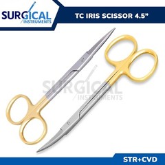 2 T/C IRIS MICRO SURGICAL SCISSORS STRAIGHT+CURVED German Grade