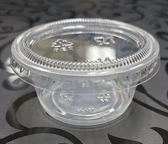 2 oz Plastic Clear Portion Cups Sauce Souffle Cup With Lids (Set Of 125)