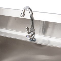2 Compartment Commercial Sink Stainless Steel Kitchen Utility Sink w/ Prep Table