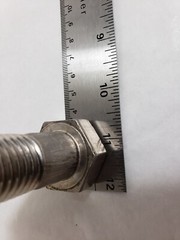 lot of 12, 8.8 lbs. Nickel Copper Alloy Bolts 7/8″-9 x 3″ HEX HEAD Monel