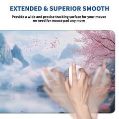 Cherry Blossom Watercolor Extended-31.5×11.8 Inch,