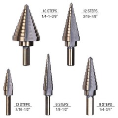 5Pcs HSS Cobalt Hole Large Metal Step Drill Bit Set Titanium Cutter Cone 50 Size
