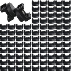 100 Pcs Magnetic Cable Clips – Zip Tie Mounts for Wire Management, Black Base