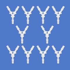 Quickun 3/8″ Hose Barb Fitting Y Shaped Adapter Pack of 4