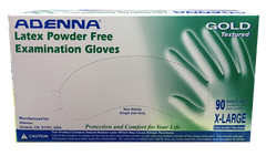 ADENNA Gold Textured Latex Exam Gloves Powder Free, 10bxs/Case ON SALE PRICE!!!