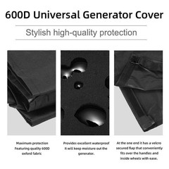 Universal Generator Cover 32x24x24″ Heavy Duty Waterproof Oxford For 5KW-10KW