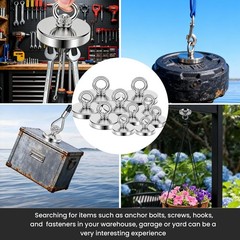 Super Strong Neodymium Fishing Magnets 300 LBS(127 KG) Pulling Force Rare Earth
