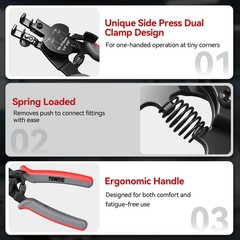 Air Line Disconnect Tool Push to Connect Fittings Pliers Quick Release Pneuma…