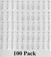 Plastic White J Hook Peg Board Hook Kit Garage 100 pieces PEGBOARD NOT INCLUDED