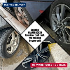 Matte Black Rim Touch Up Paint Car Wheel Repair Kit Curb Rash Scratch Fix