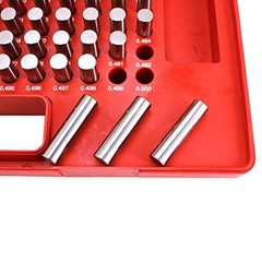 HFS Pin Gage Set Steel Gauge with Storage Case 250 pcs 0.251-0.500