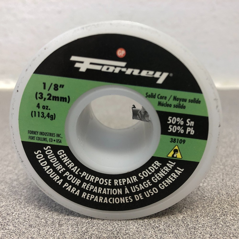 Forney 38109 4 oz Solid Wire Solder 0.13 in. D Tin/Lead 50/50