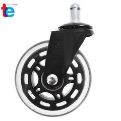 NEW 5Pcs Office Chair Caster Rubber Swivel Wheels Replacement Heavy Duty 3 inch