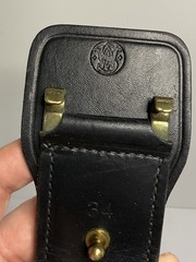 Vintage Smith & Wesson Black Leather Basketweave Duty Belt Size 34 / 42″ Inches