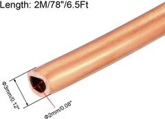 Copper Refrigeration Tubing Coil Soft Bendable HVAC Pipe Multiple Sizes