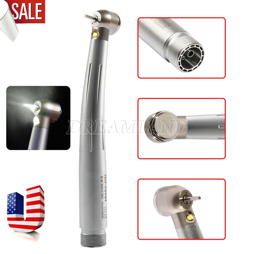 E-Type Dental High Speed LED Handpiece Standard Head Push 2/4Hole CE