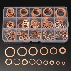 Coppers Crush Washer Assortment – 150-Piece Set for M5-M22 Flat Rings Seals