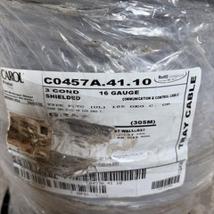 CAROL C0457A.41.10 Data Cable 3 Wire Gray 1000ft Open Box Free Shipping