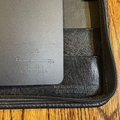 Franklin Covey Top Grain Cowhide Leather 7-Ring Zipper Planner Organizer