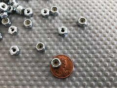 Steel Nylon Insert Hex Lock Nut SAE #6-32, 8-32 zinc plated 150 pieces
