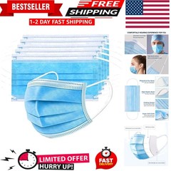Latex-Free 100 Pack Safety Face Masks – ASTM Level 2 & 3 Layers Protection