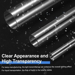 Clear Rigid Acrylic Pipe 93mm ID x 100mm OD 4″ Round Clear Plastic Tube