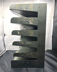 Vintage Vertiflex Metal 6 Letter File Holder Desk Organizer Rack 17x15x10 Gray