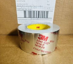 3M Aluminum Foil Tape 3340 • 2.5″ x 50 yd • 4.0 mil • Silver • HVAC • NEW