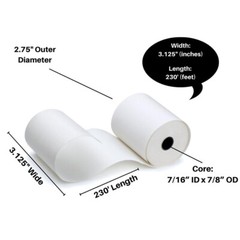 BPA Free Thermal Paper Rolls 3 1/8″ x 230′ – 40 Rolls Premium POS Receipt Paper